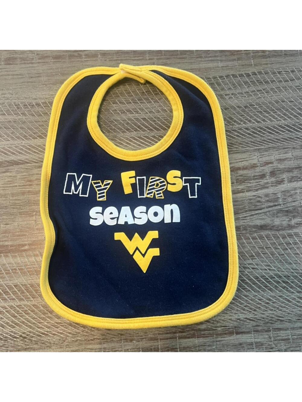 WVU baby bib - My first season - Two feet ahead